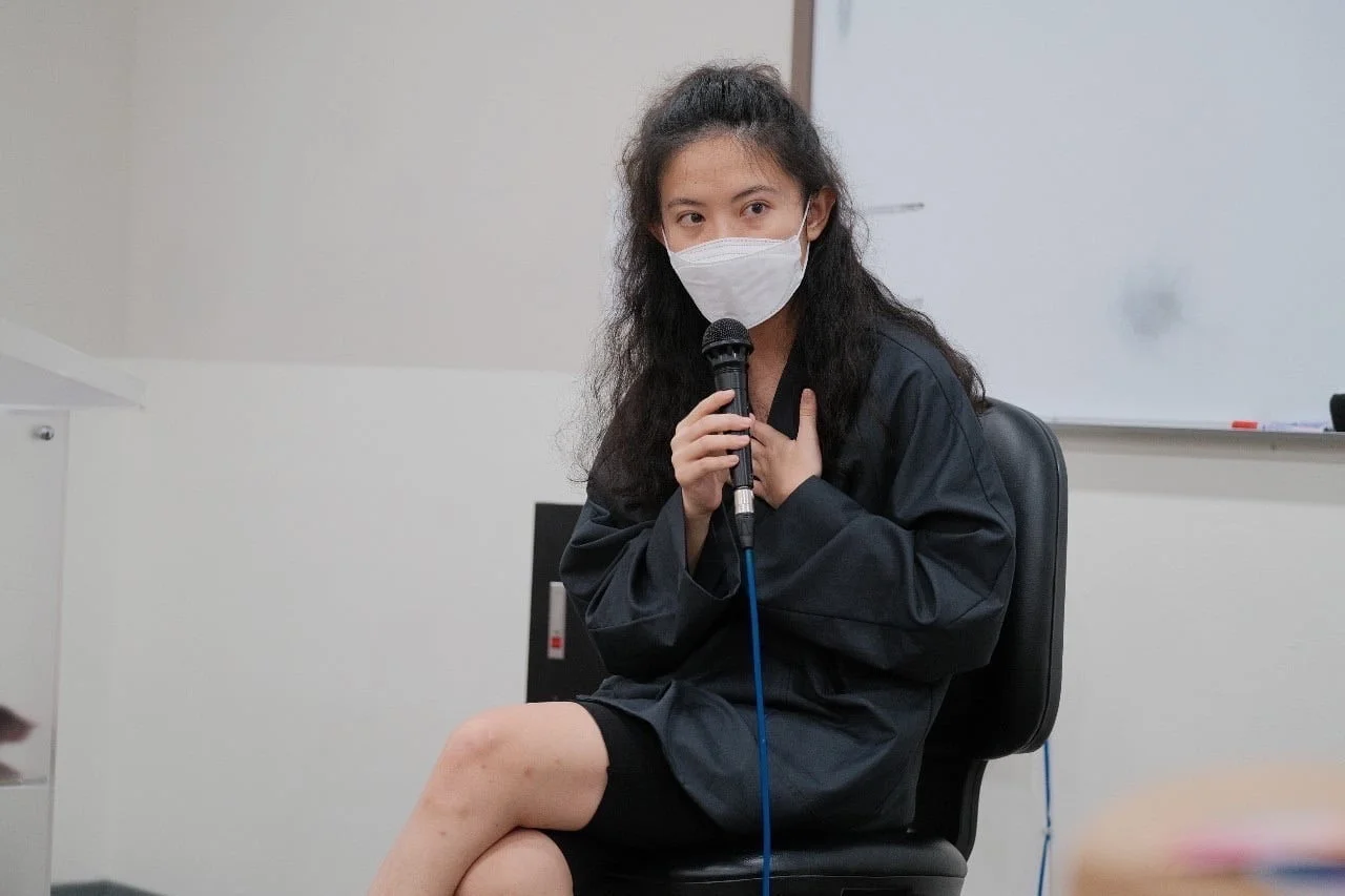 圖一：余惟學姊透過實體與線上分享